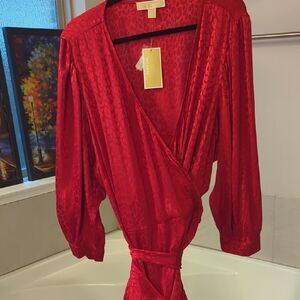 Michael Kors Vibrant Red Wrap Dress